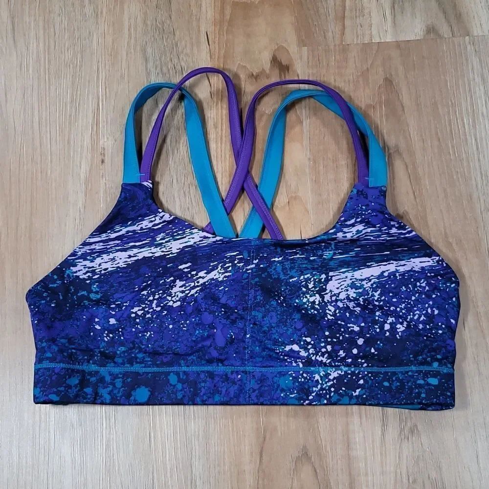 💜Champion Purple and Teal Athletic Bra Medium